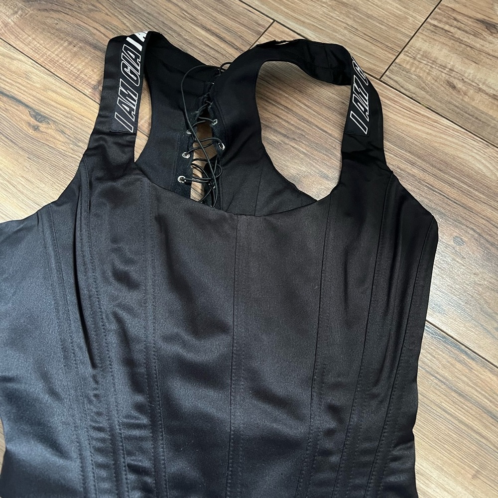 I.AM.GIA Black Corset with Eyelet Detail